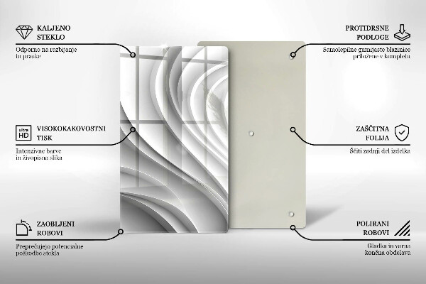 Skleněná deska do kuchyně Geometrické čáry