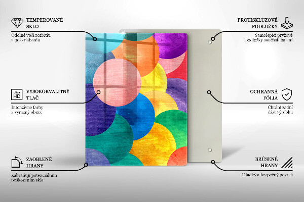 Skleněná deska do kuchyně Geometrické čáry