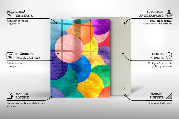 Skleněná deska do kuchyně Geometrické čáry