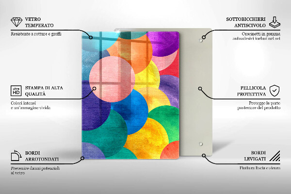 Skleněná deska do kuchyně Geometrické čáry