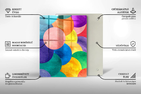 Skleněná deska do kuchyně Geometrické čáry