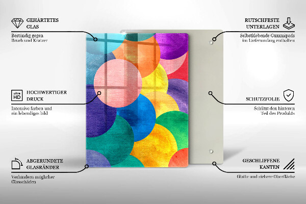 Skleněná deska do kuchyně Geometrické čáry