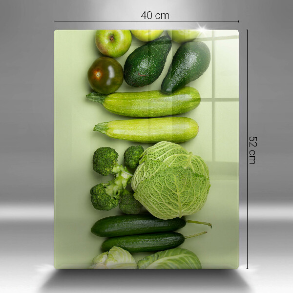 Skleněná deska do kuchyně Zelené ovoce a zelenina