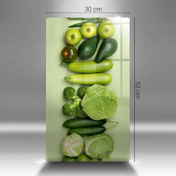 Skleněná deska do kuchyně Zelené ovoce a zelenina