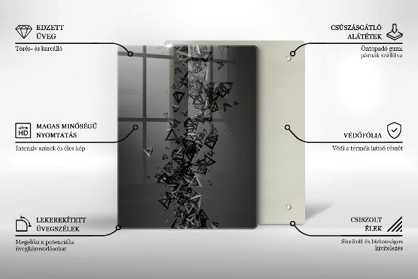Skleněná deska do kuchyně Barevné pixelové čtverce