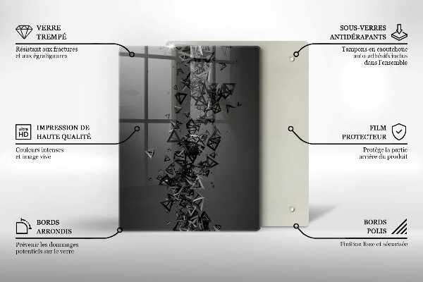 Skleněná deska do kuchyně Barevné pixelové čtverce