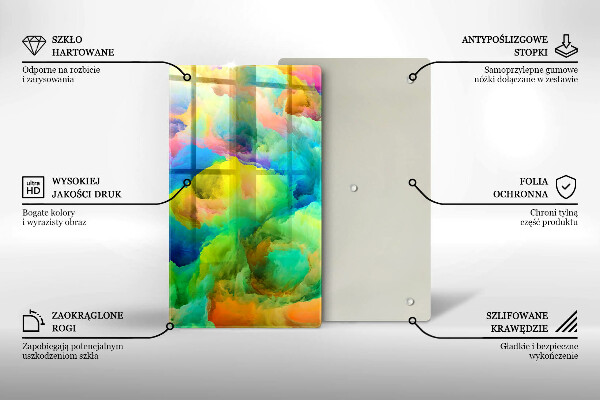 Skleněná deska do kuchyně Barevná abstrakce