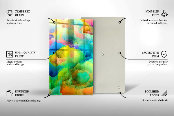 Skleněná deska do kuchyně Barevná abstrakce