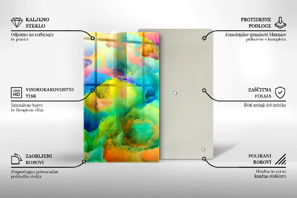 Skleněná deska do kuchyně Barevná abstrakce