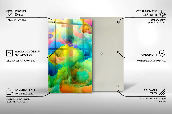 Skleněná deska do kuchyně Barevná abstrakce