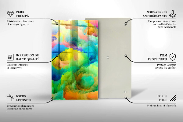 Skleněná deska do kuchyně Barevná abstrakce