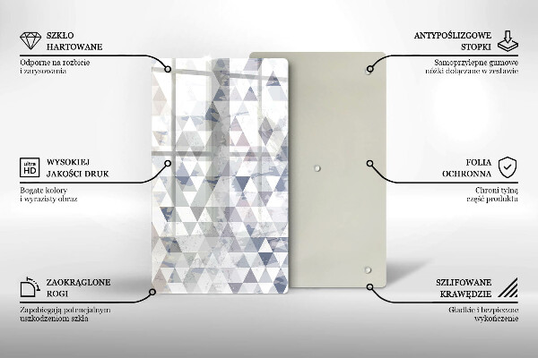 Skleněná deska do kuchyně Vzor trojúhelníků