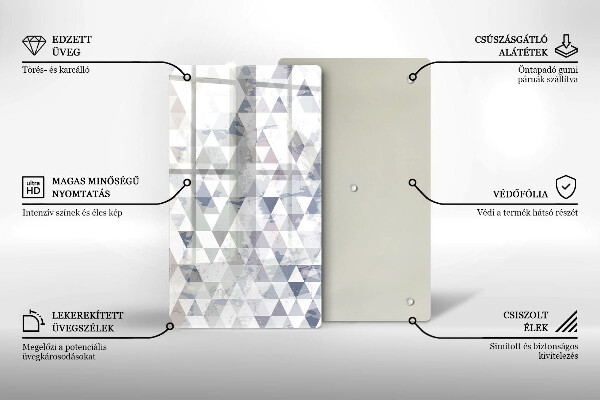 Skleněná deska do kuchyně Vzor trojúhelníků