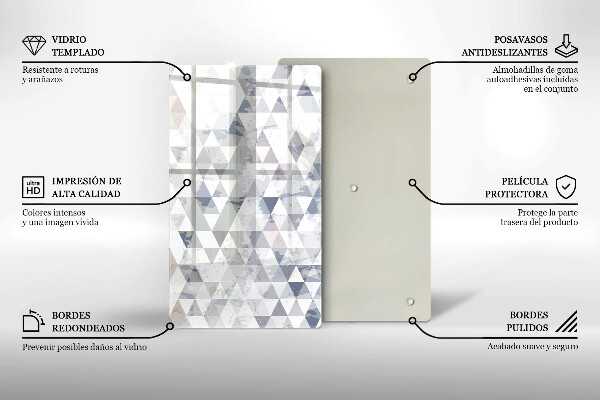 Skleněná deska do kuchyně Vzor trojúhelníků