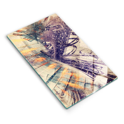 Skleněná krájecí deska Moderní kompozice