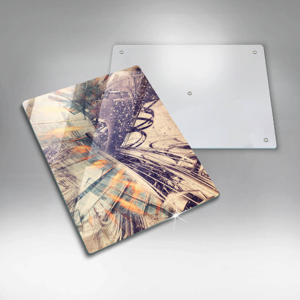 Skleněná krájecí deska Moderní kompozice