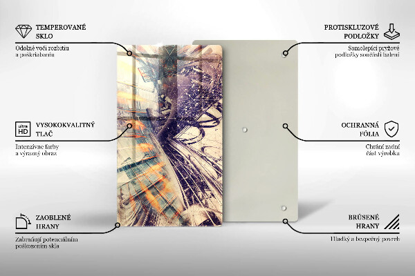 Skleněná krájecí deska Moderní kompozice