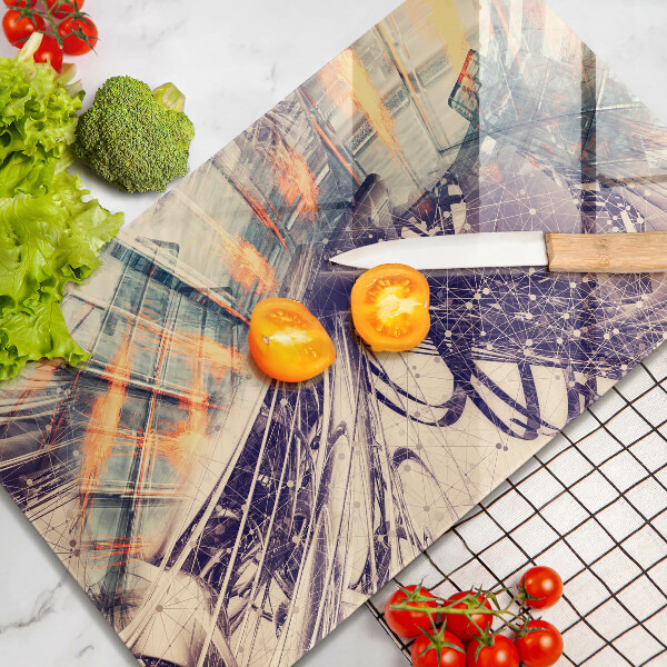 Skleněná krájecí deska Moderní kompozice