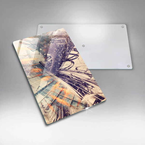 Skleněná krájecí deska Moderní kompozice