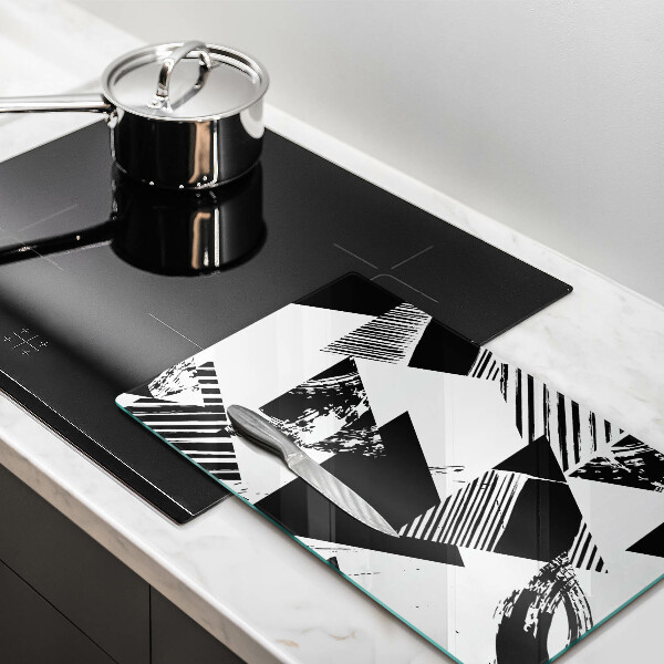 Skleněná krájecí deska Geometrické trojúhelníky