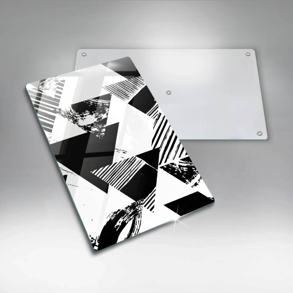 Skleněná krájecí deska Geometrické trojúhelníky