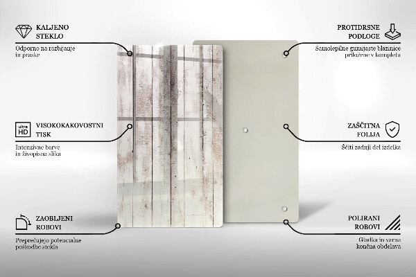 Skleněná deska do kuchyně Staré dřevěné desky
