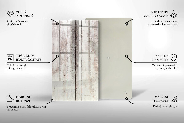 Skleněná deska do kuchyně Staré dřevěné desky