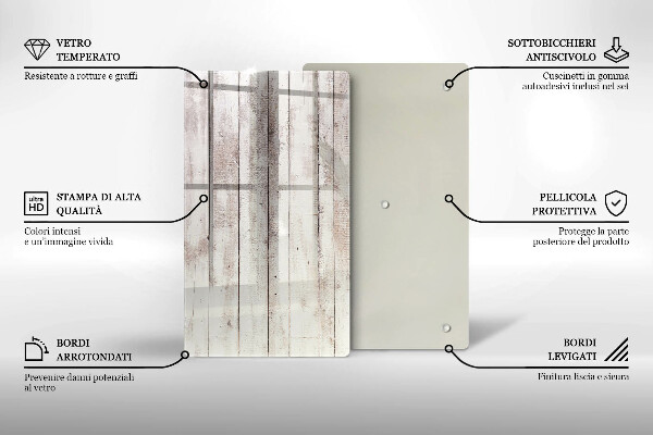 Skleněná deska do kuchyně Staré dřevěné desky
