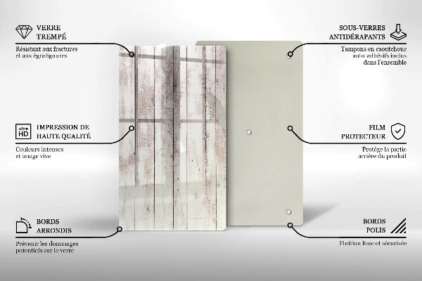 Skleněná deska do kuchyně Staré dřevěné desky