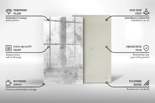 Skleněná krájecí deska Betonová textura