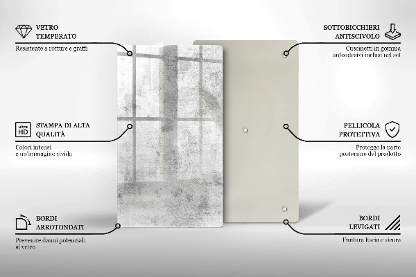 Skleněná krájecí deska Betonová textura