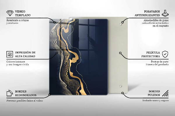 Skleněná deska do kuchyně Desky s texturou dřeva