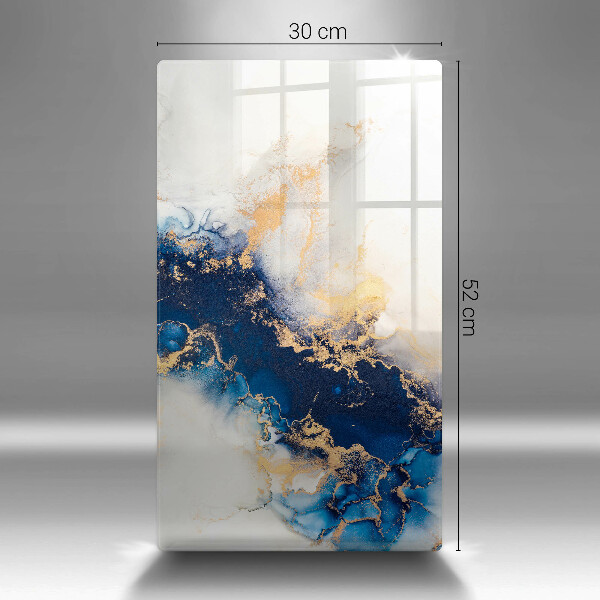 Skleněná krájecí deska Abstrakce s modrou