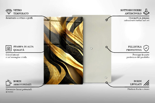 Skleněná krájecí deska Elegantní abstrakce