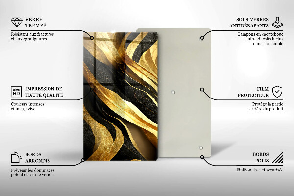 Skleněná krájecí deska Elegantní abstrakce