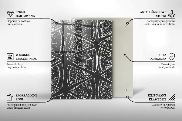 Skleněná krájecí deska Elegantní abstrakce