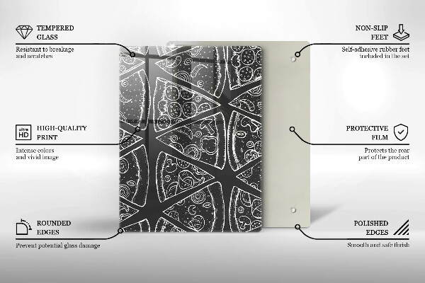 Skleněná krájecí deska Elegantní abstrakce