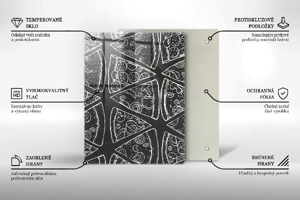 Skleněná krájecí deska Elegantní abstrakce