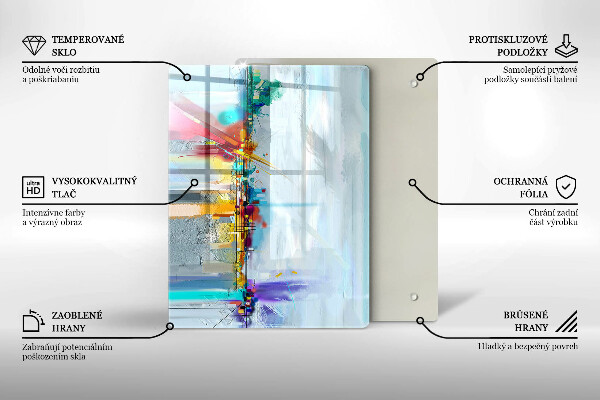 Skleněná deska do kuchyně Dekorativní kámen se zlatem