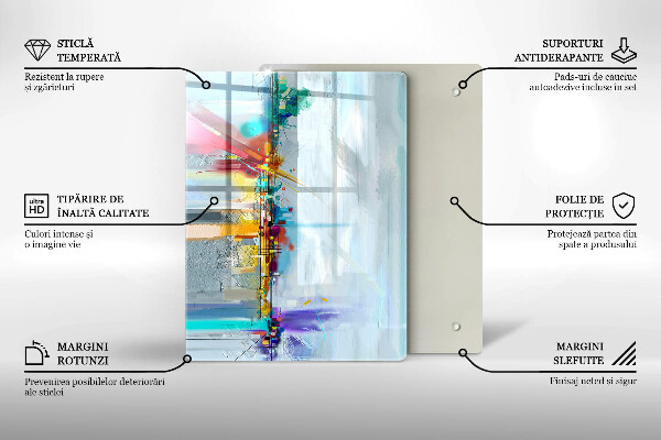 Skleněná deska do kuchyně Dekorativní kámen se zlatem