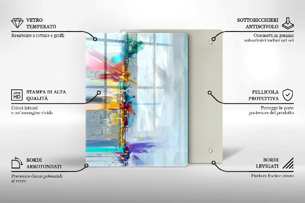 Skleněná deska do kuchyně Dekorativní kámen se zlatem