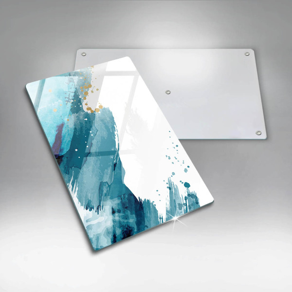 Skleněná deska do kuchyně Modré skvrny