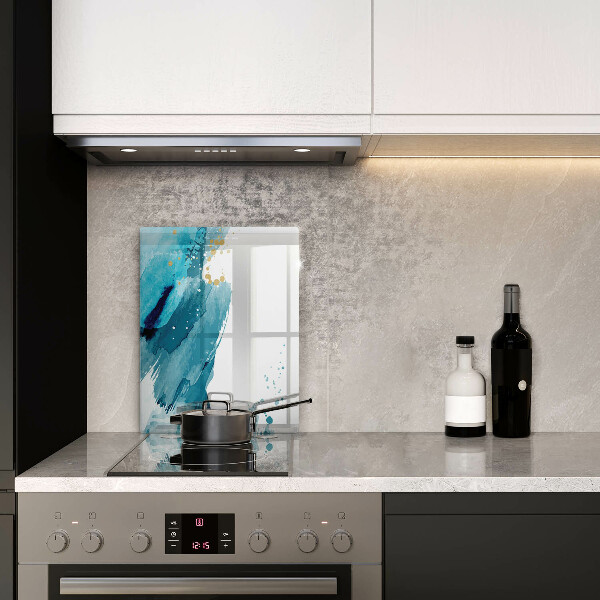 Skleněná deska do kuchyně Modré skvrny