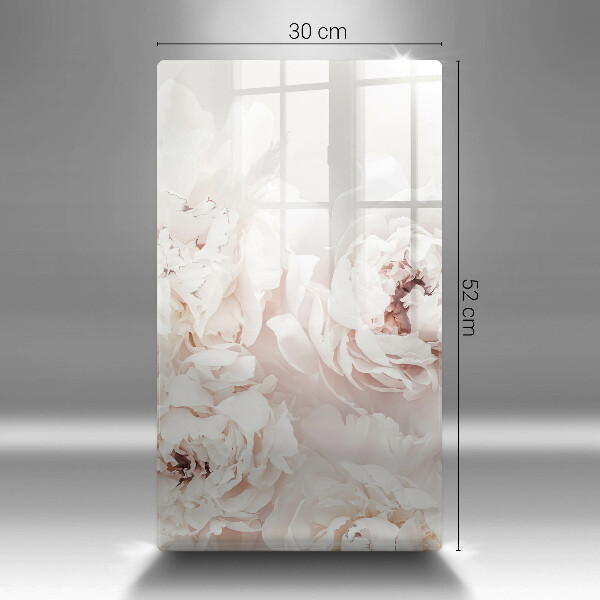 Skleněná deska do kuchyně Pastelové pivoňky