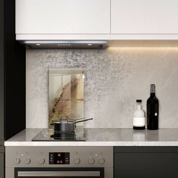 Skleněná deska do kuchyně Zlatá abstrakce