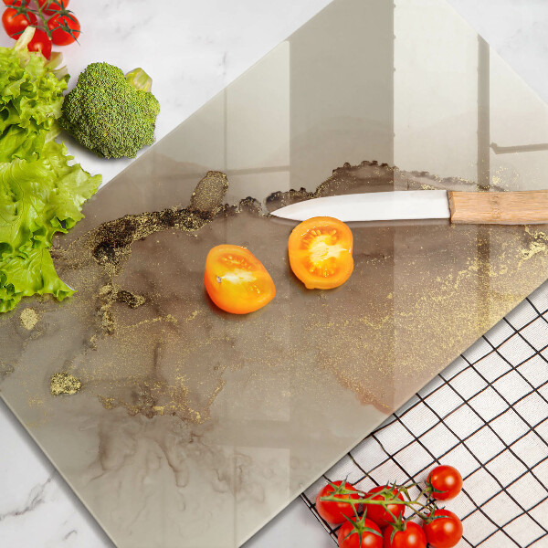 Skleněná deska do kuchyně Zlatá abstrakce