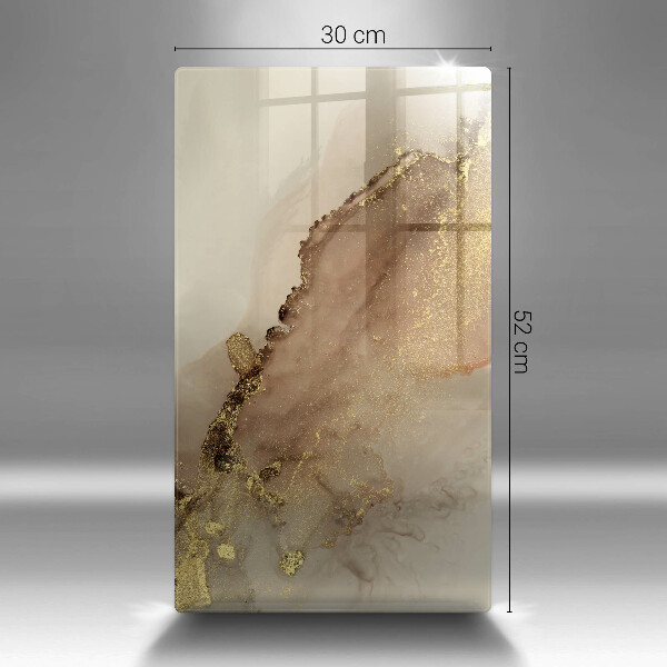 Skleněná deska do kuchyně Zlatá abstrakce