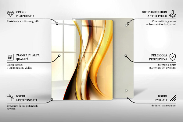 Skleněná deska do kuchyně Kamenná abstrakce