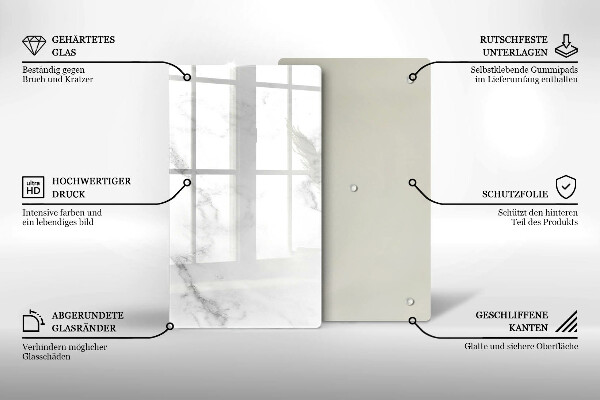 Skleněná deska do kuchyně Moderní mramor