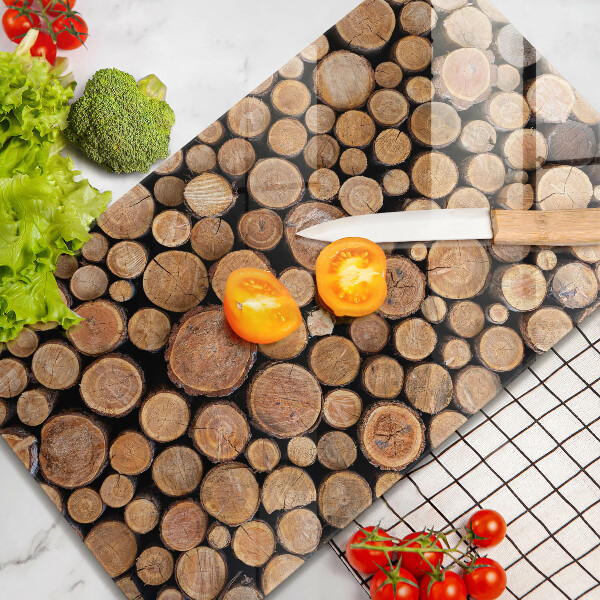 Skleněná deska do kuchyně Kmeny stromů